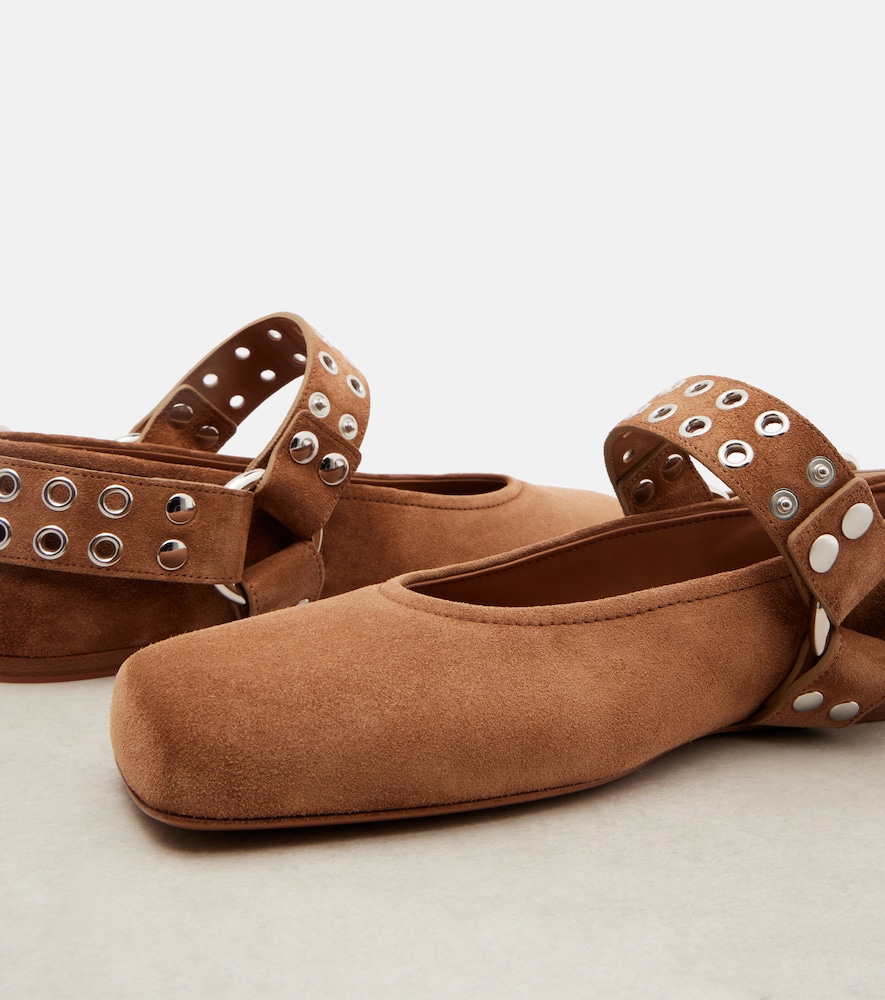  Alaia Alaïa Mary-jane-ballerinas Biker Aus Veloursleder 