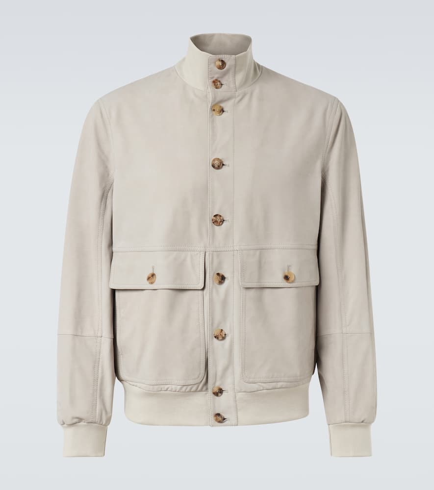 Leather blouson