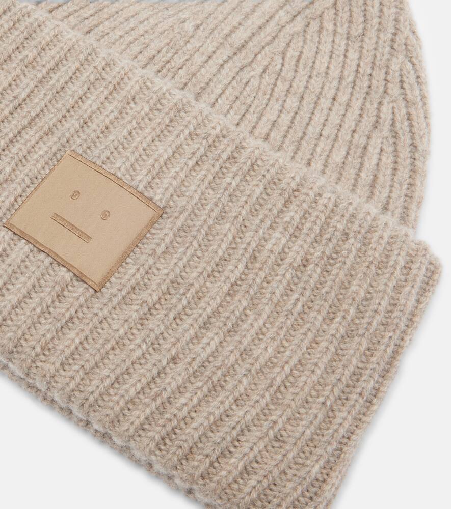 Acne Studios Face Wool-blend Beanie In Neutral
