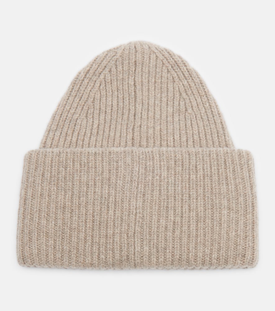 Acne Studios Face Wool-blend Beanie In Neutral