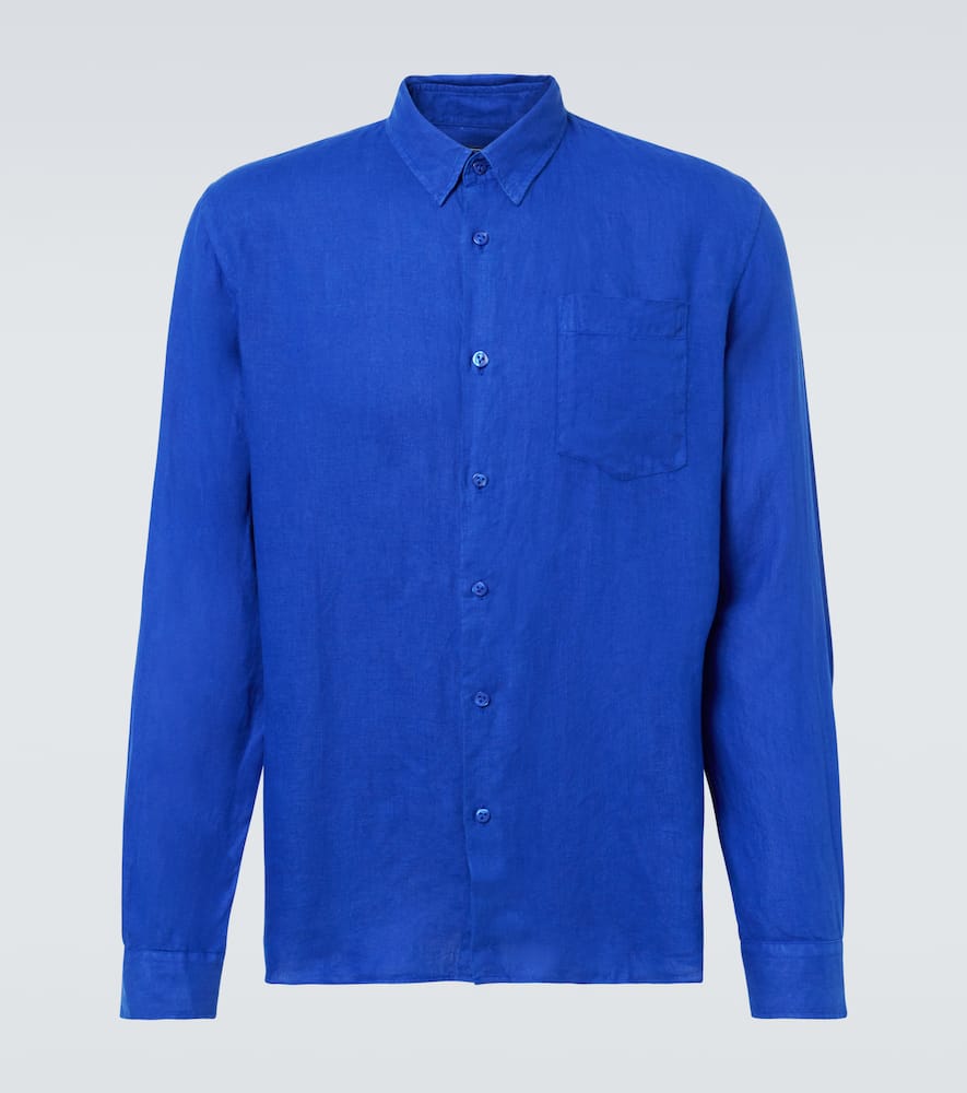 Vilebrequin Solid Linen Shirt In Marrakech