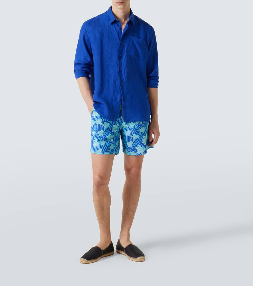 Vilebrequin Solid Linen Shirt In Marrakech