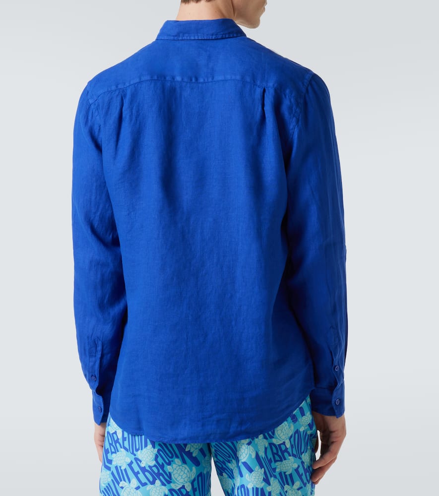 Vilebrequin Solid Linen Shirt In Marrakech