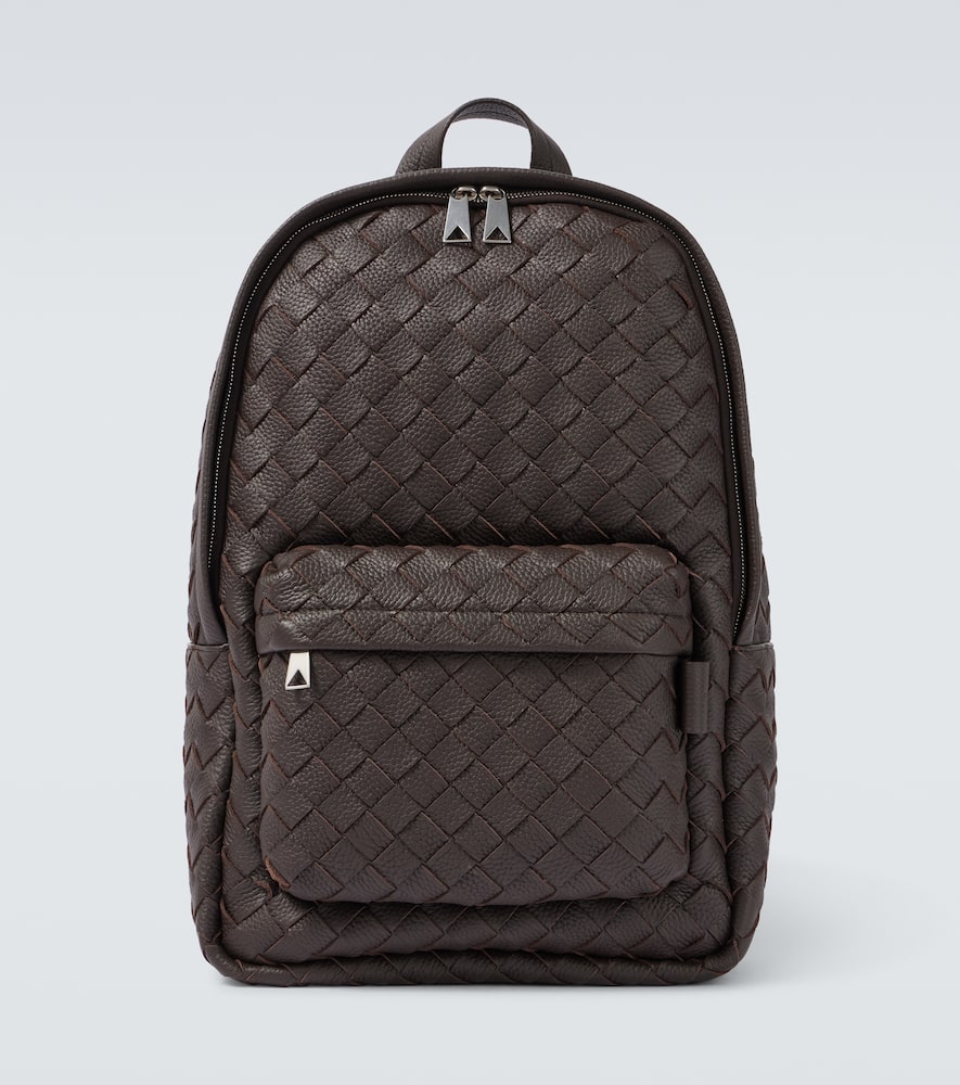 Intrecciato leather backpack