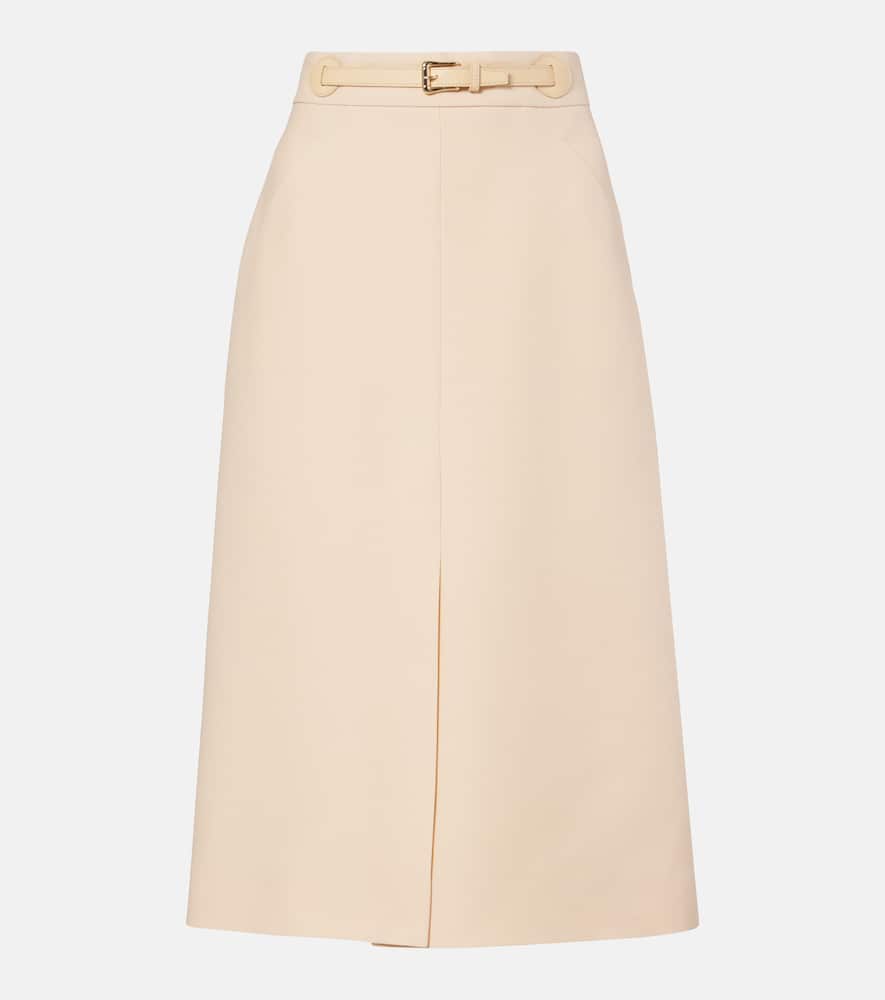 Crepe Couture midi skirt