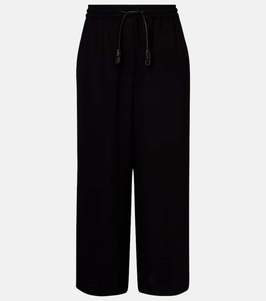 Cropped cady wide-leg pants