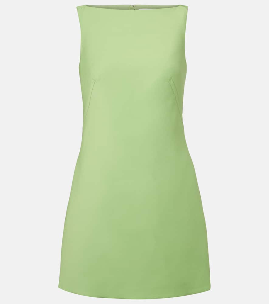 Emilia Wickstead Rifer Wool Cady Minidress In Green