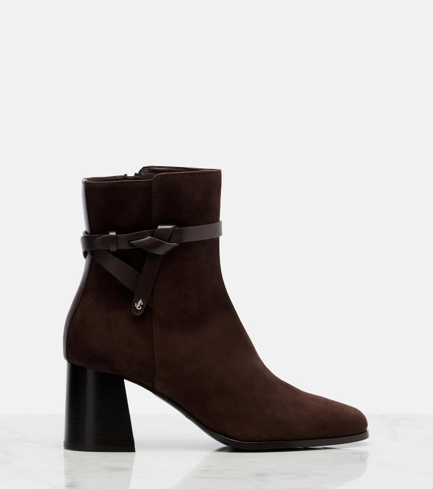 Jimmy Choo Lawton 65 Suede Ankle Boots In Brown