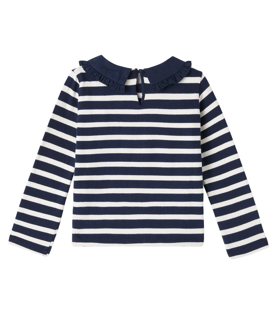 Molo Rama Striped Cotton T-shirt In Blue