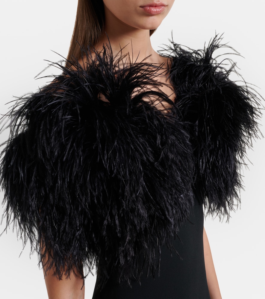  David Koma David Koma Cocktailkleid Mit Federn 