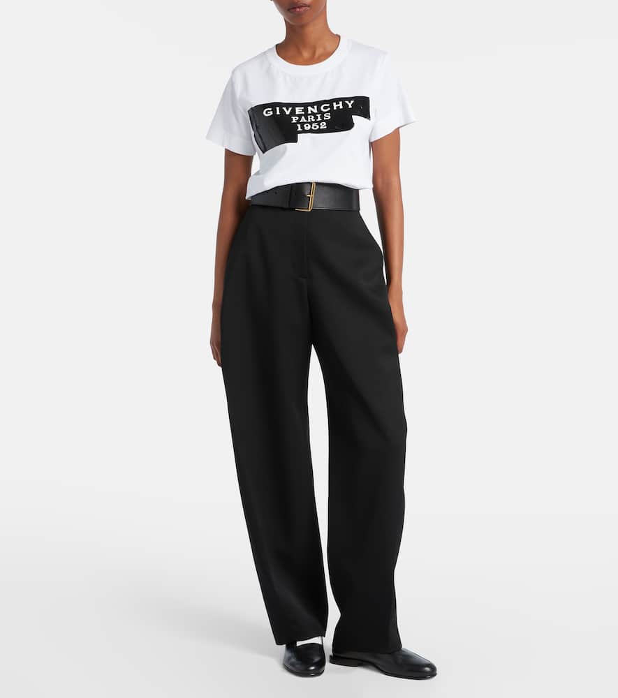 Givenchy White T-shirt With Lettering Logo On The Front In Cotton Woman In White