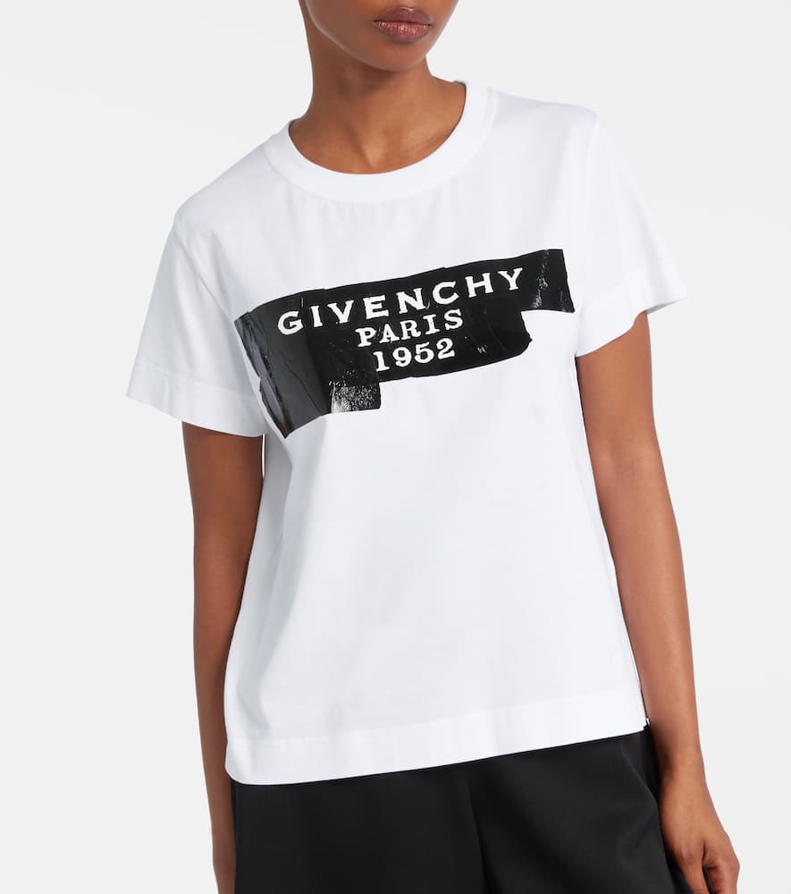Givenchy White T-shirt With Lettering Logo On The Front In Cotton Woman In White