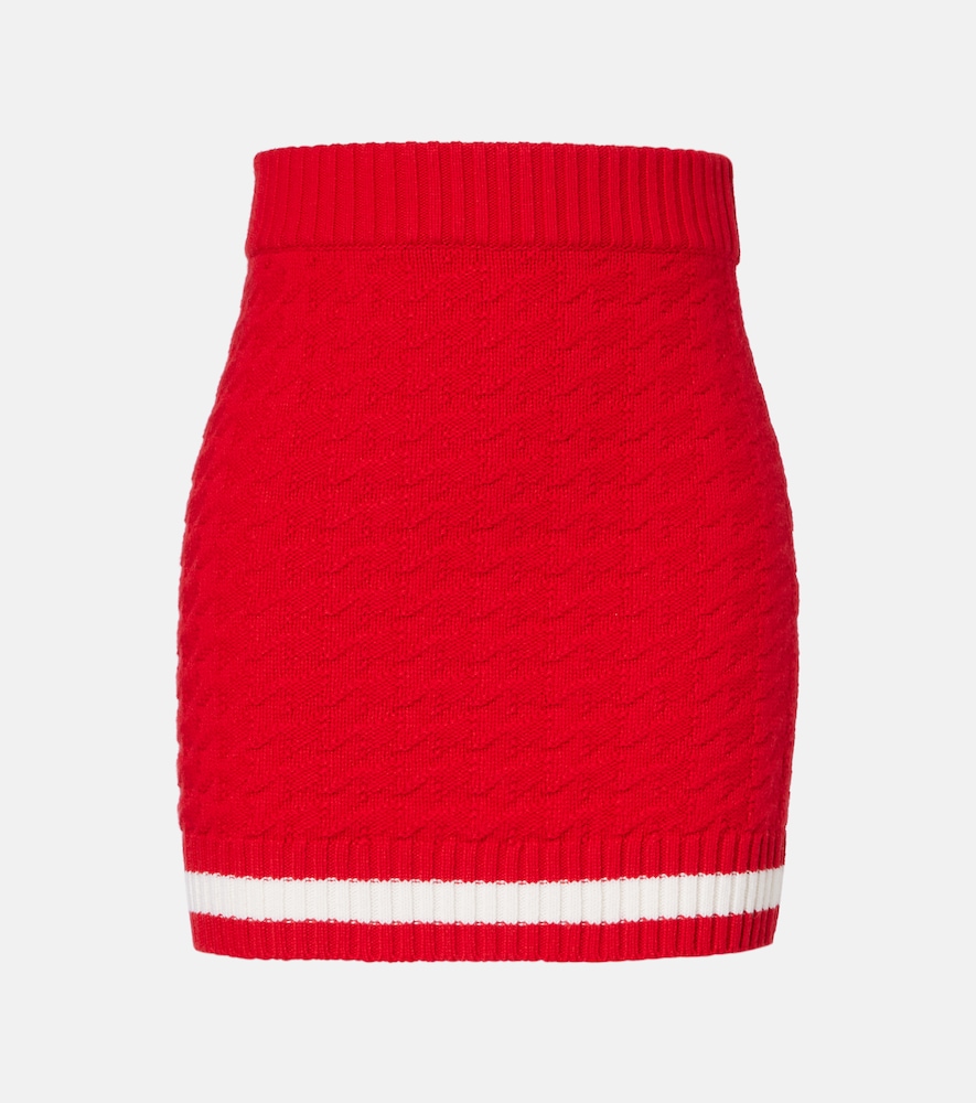 Perfect Moment Glacier Wool Miniskirt