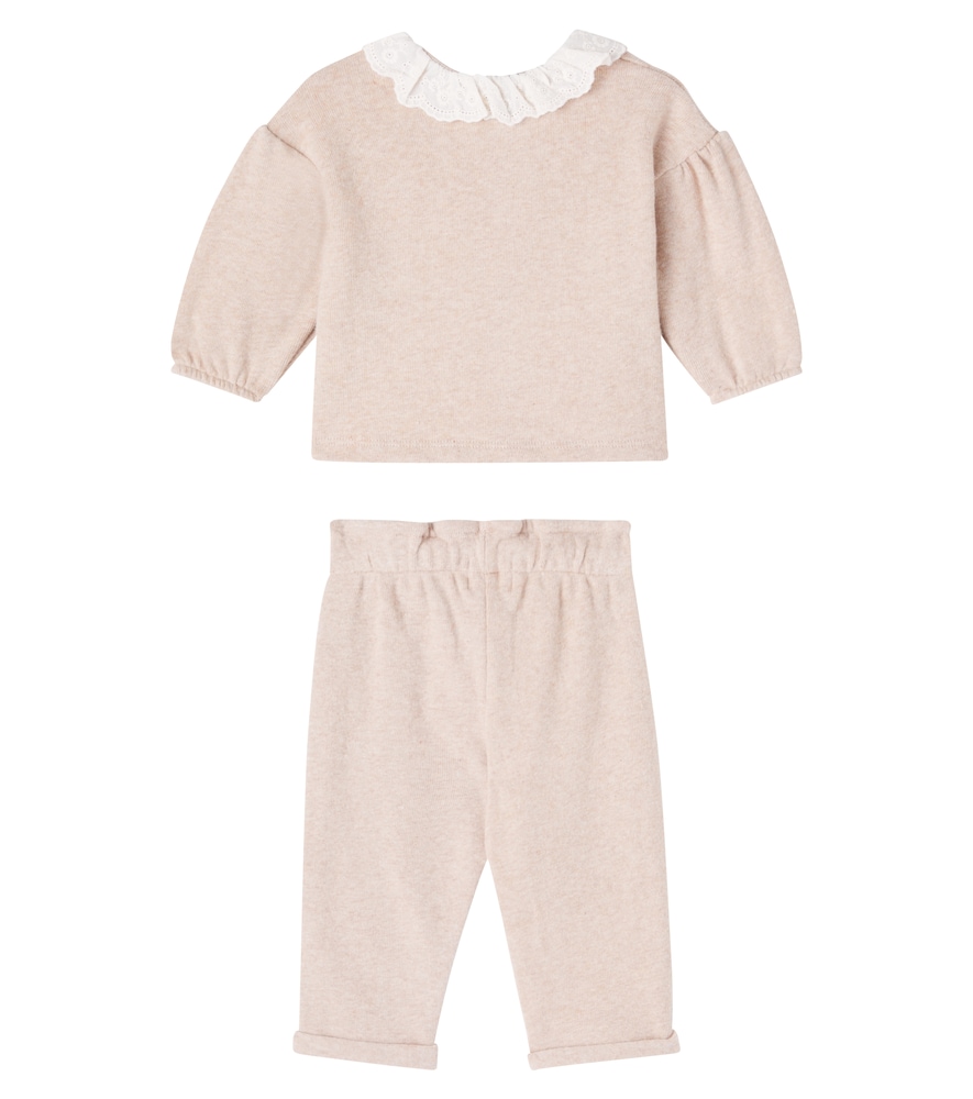  Cozmo Cozmo Baby Cotton-blend Cardigan And Sweatpants Set 