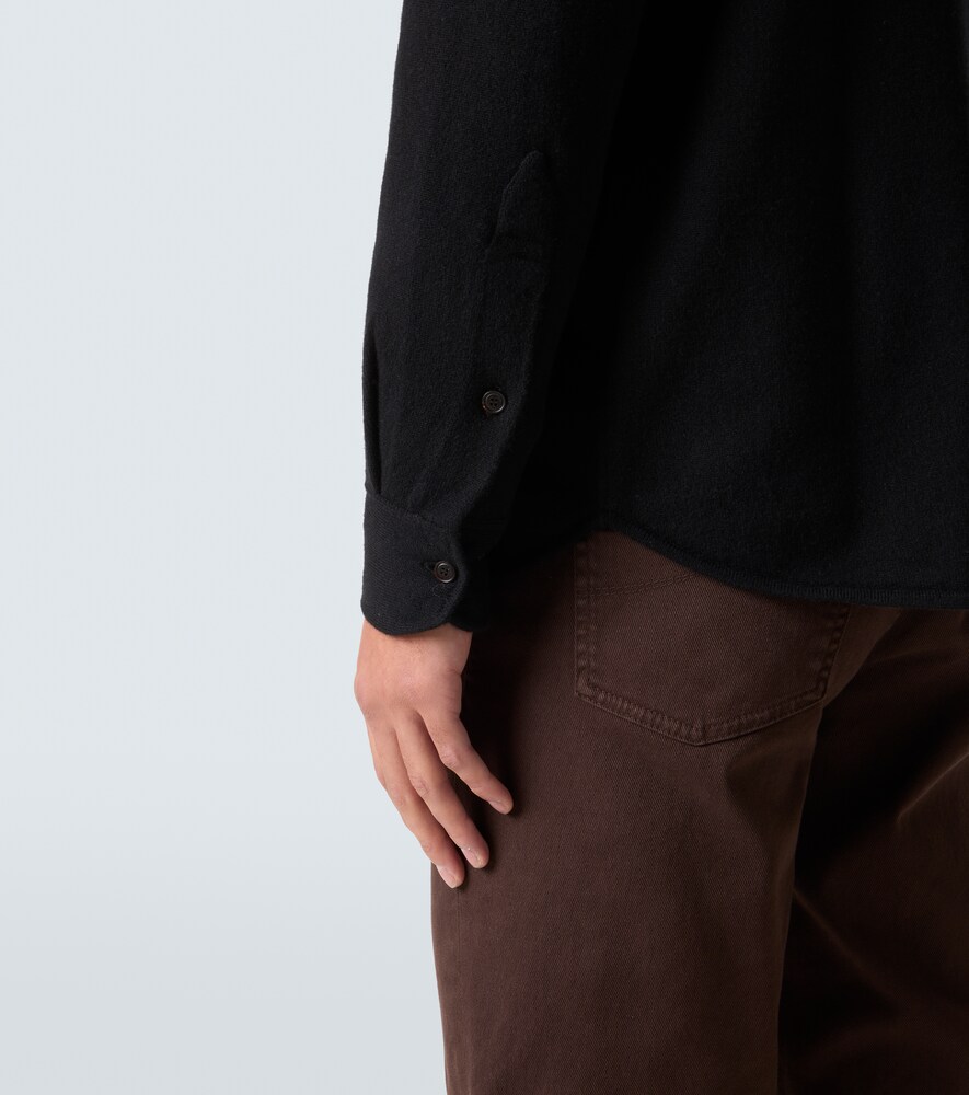  Brunello Cucinelli Brunello Cucinelli Hemd Aus Wolle, Kaschmir Und Seide 