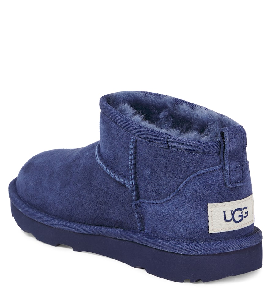 Ugg Classic Ultra Mini Leather Boots In Blue