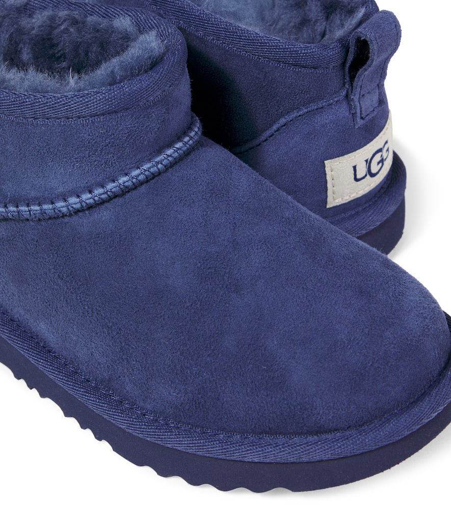 Ugg Classic Ultra Mini Leather Boots In Blue