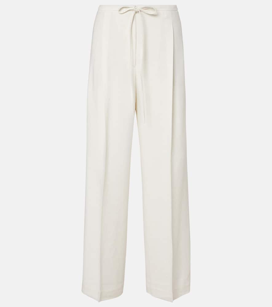 Rohe Relaxed Satin Drawstring Pants In White