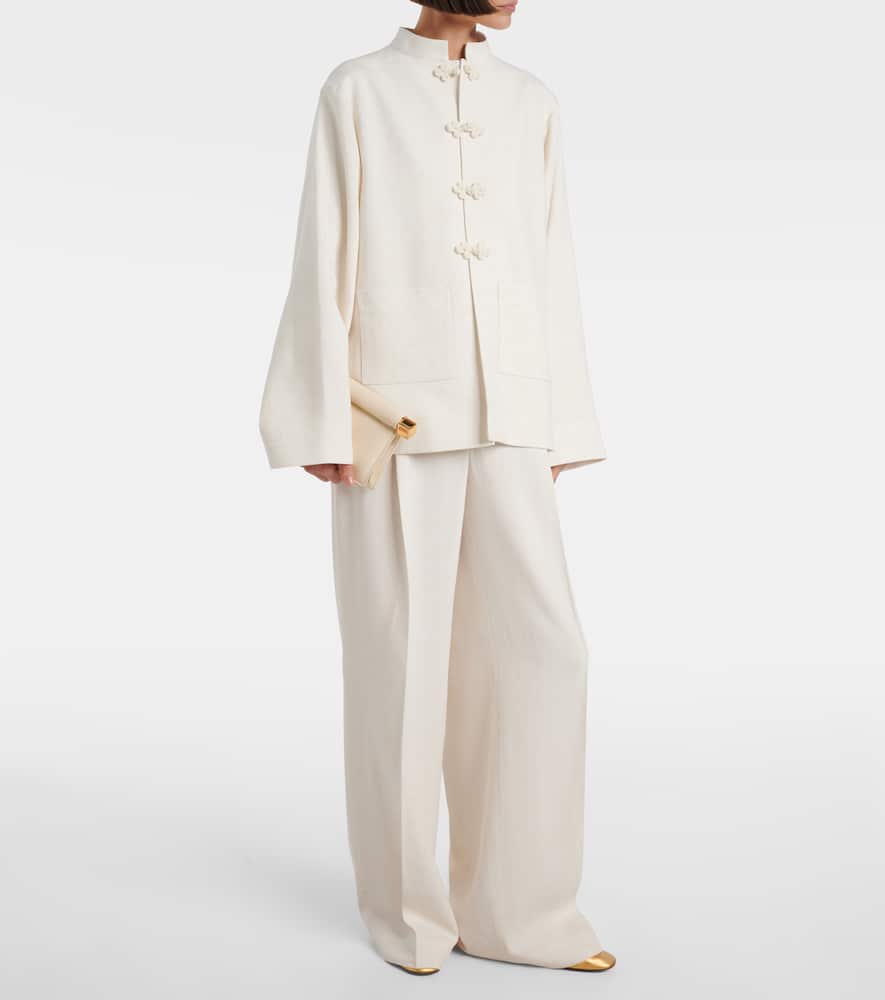 Rohe Relaxed Satin Drawstring Pants In White