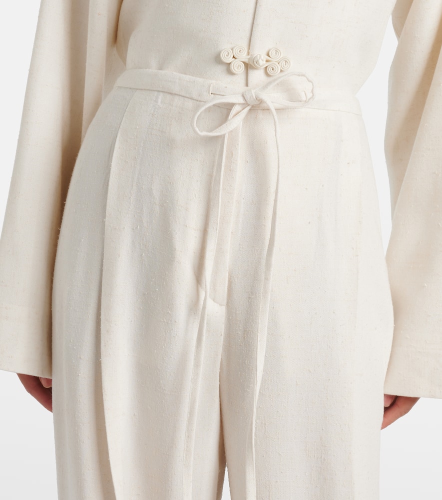 Rohe Relaxed Satin Drawstring Pants In White