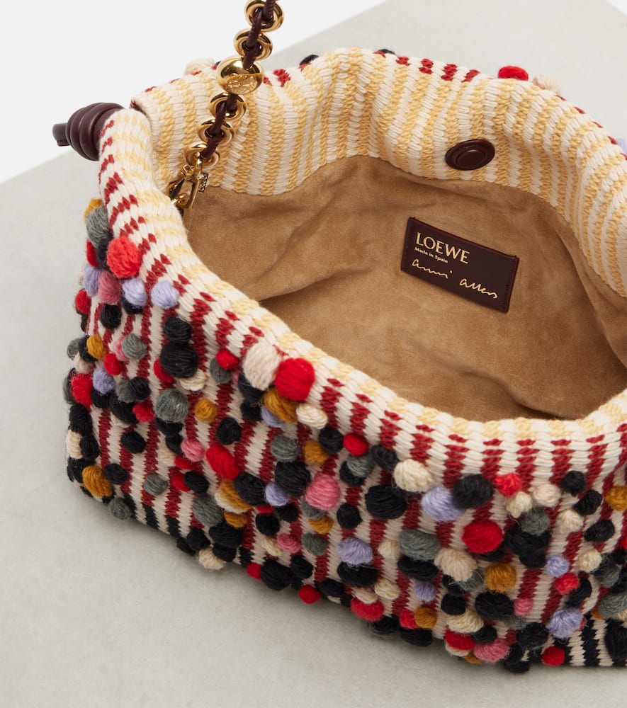 Loewe Flamenco Medium Knitted Clutch In Multi