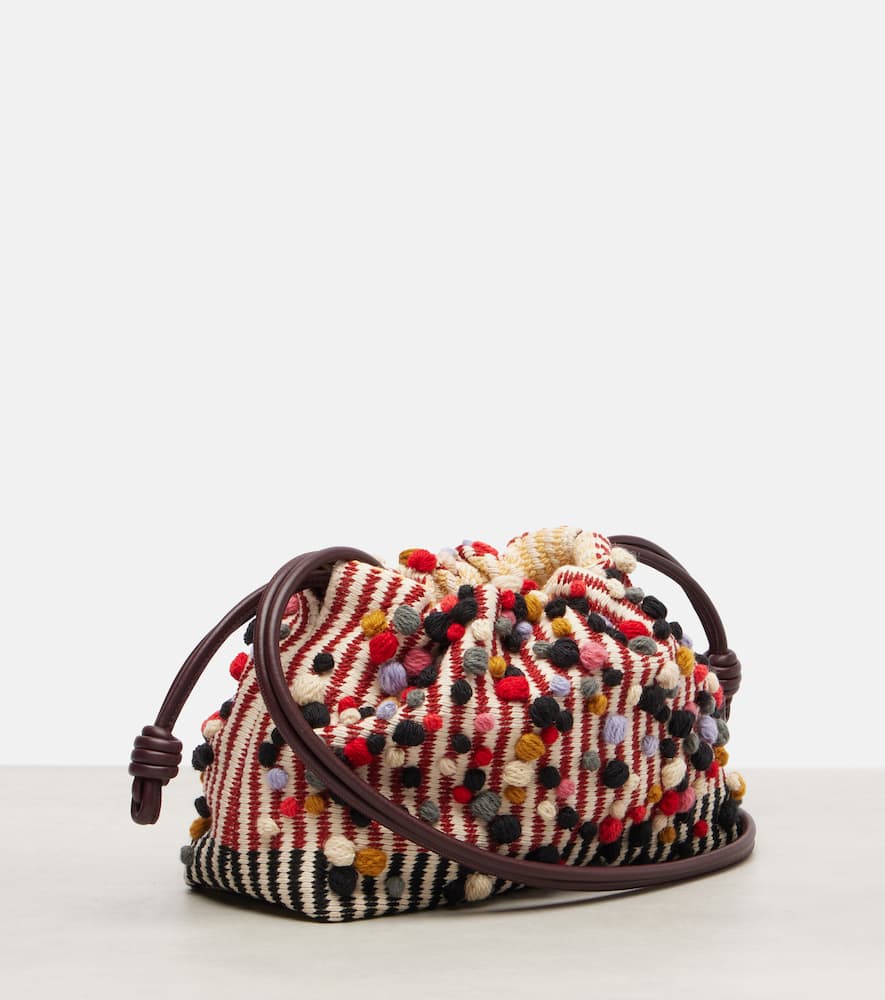 Loewe Flamenco Medium Knitted Clutch In Multi