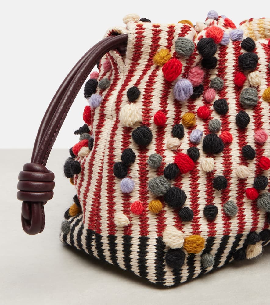 Loewe Flamenco Medium Knitted Clutch In Multi