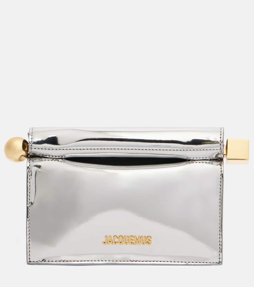 Jacquemus The Rond Carré Clutch In Silver