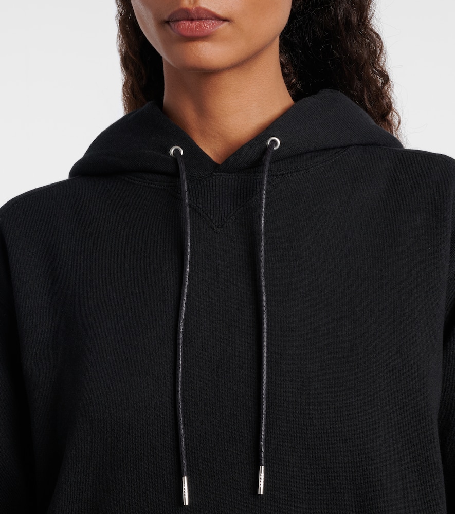 Sacai X Carhatt Cotton Jersey Hoodie In Black