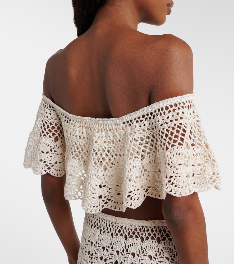  Anna Kosturova Anna Kosturova Cropped-top Filigree Aus Häkelstrick 
