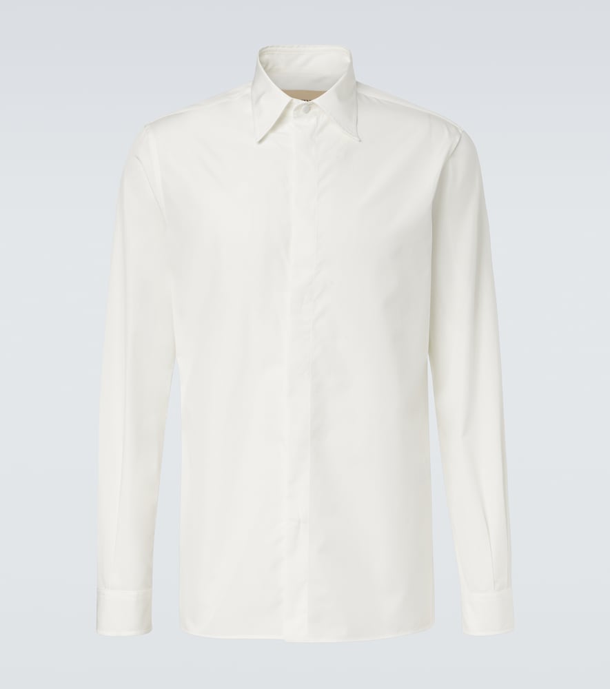 Valentino Men's White Cotton Poplin Shirt Uk Size 17,5