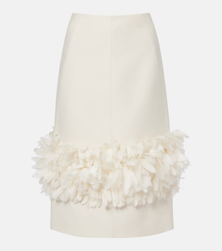 Toteme Petal wool and silk midi skirt