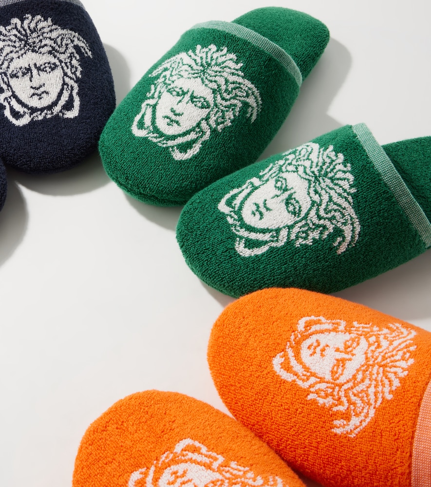  Versace Home Versace Home Slippers Medusa Aus Baumwollfrottee 