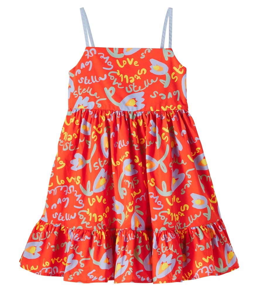 Stella Mccartney Kids Red Printed Cotton Dress Y Size 5 - Mytheresa