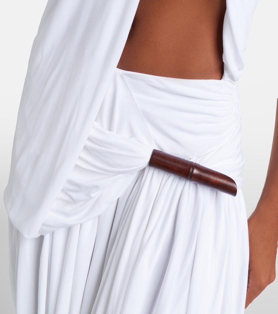  Christopher Esber Christopher Esber Chime Asymmetric Draped Jersey Midi Dress 