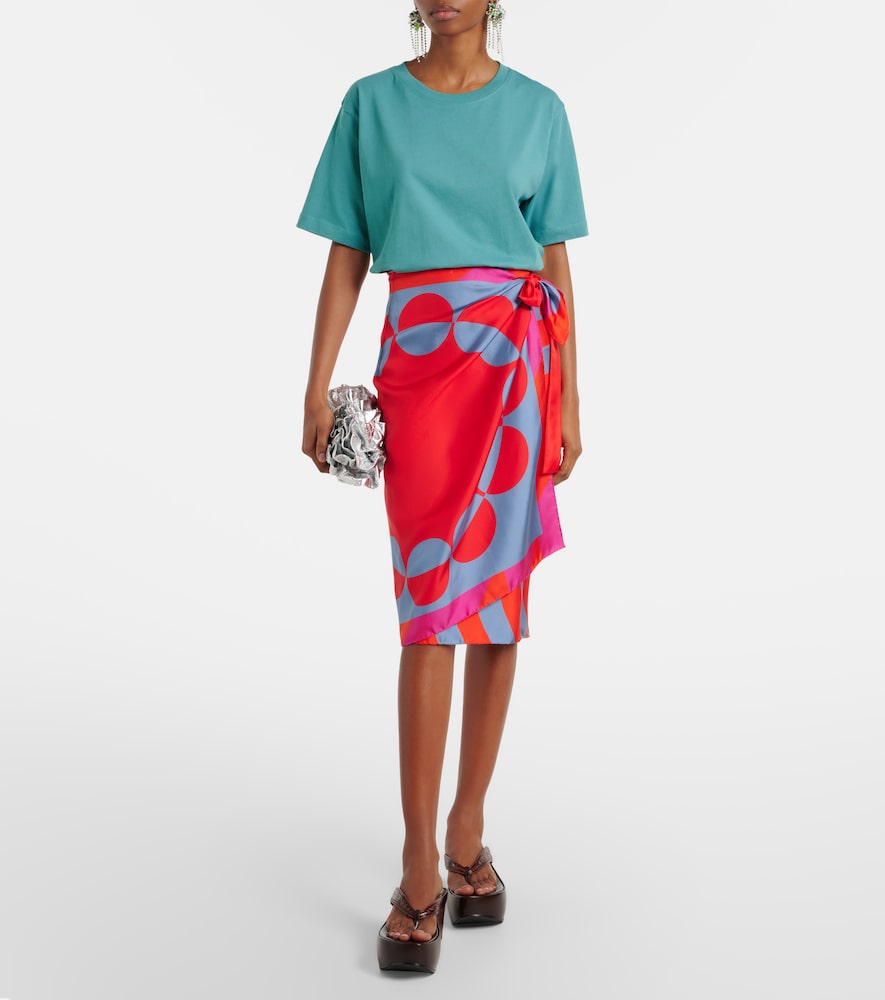  Dries Van Noten Dries Van Noten Bedruckter Wickelrock Aus Seide 