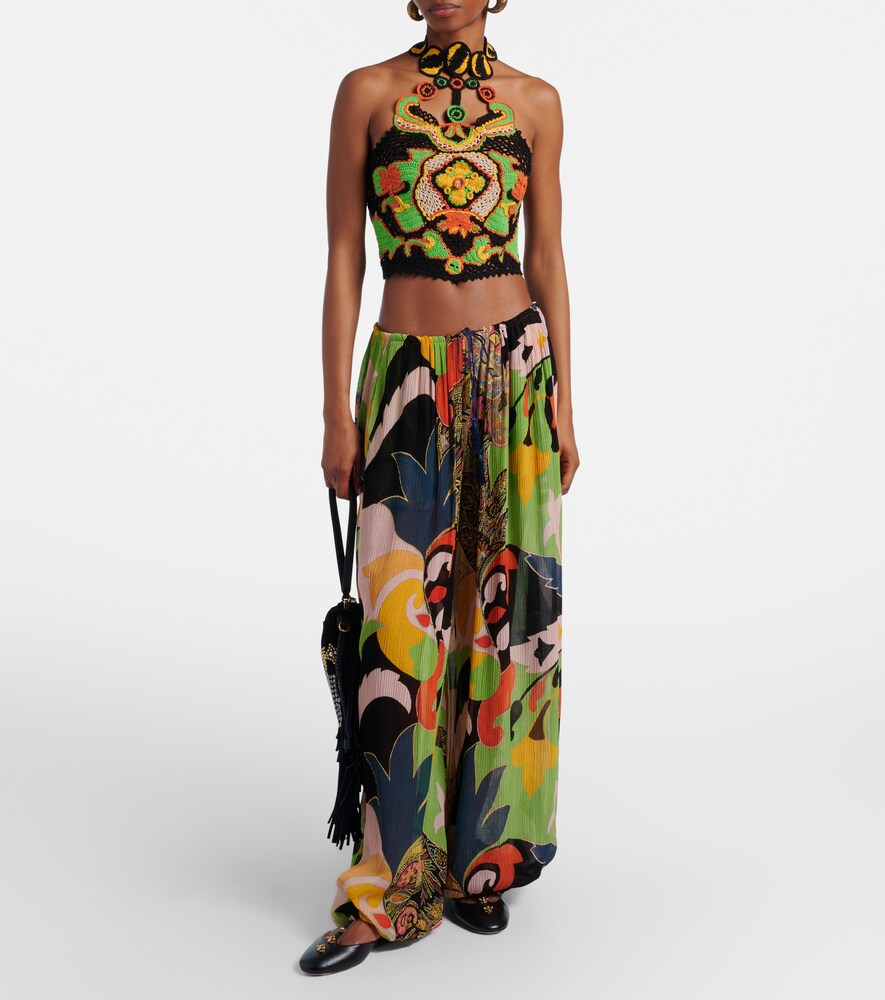  Etro Etro Printed Wide-leg Pants 