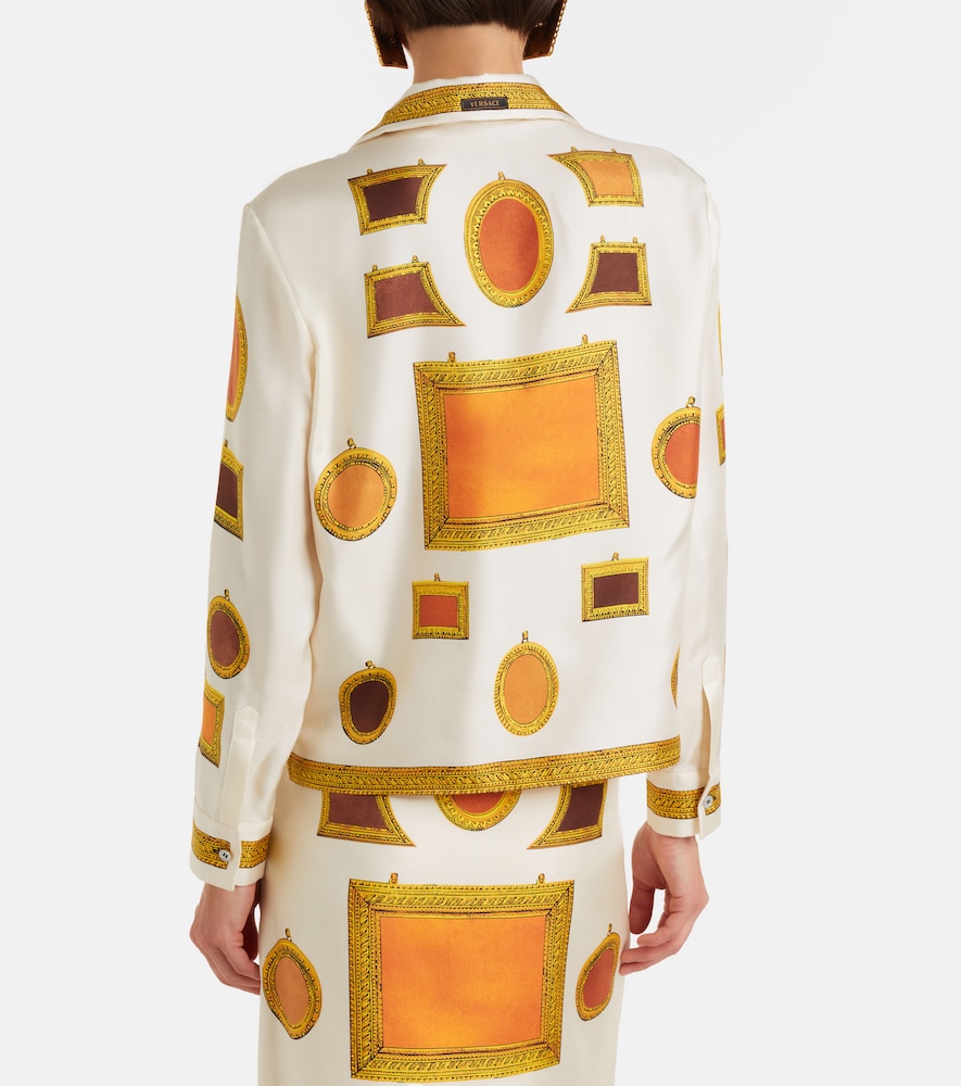  Versace Versace Printed Silk Twill Shirt 