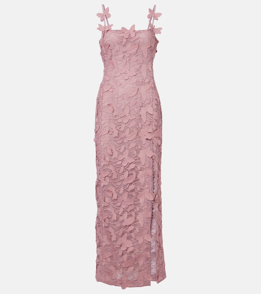 Besticktes Maxikleid aus Spitze