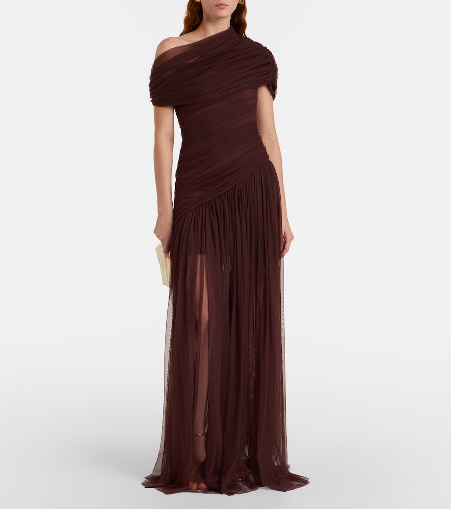  De La Vali De La Vali Himala Gathered Tulle Gown 