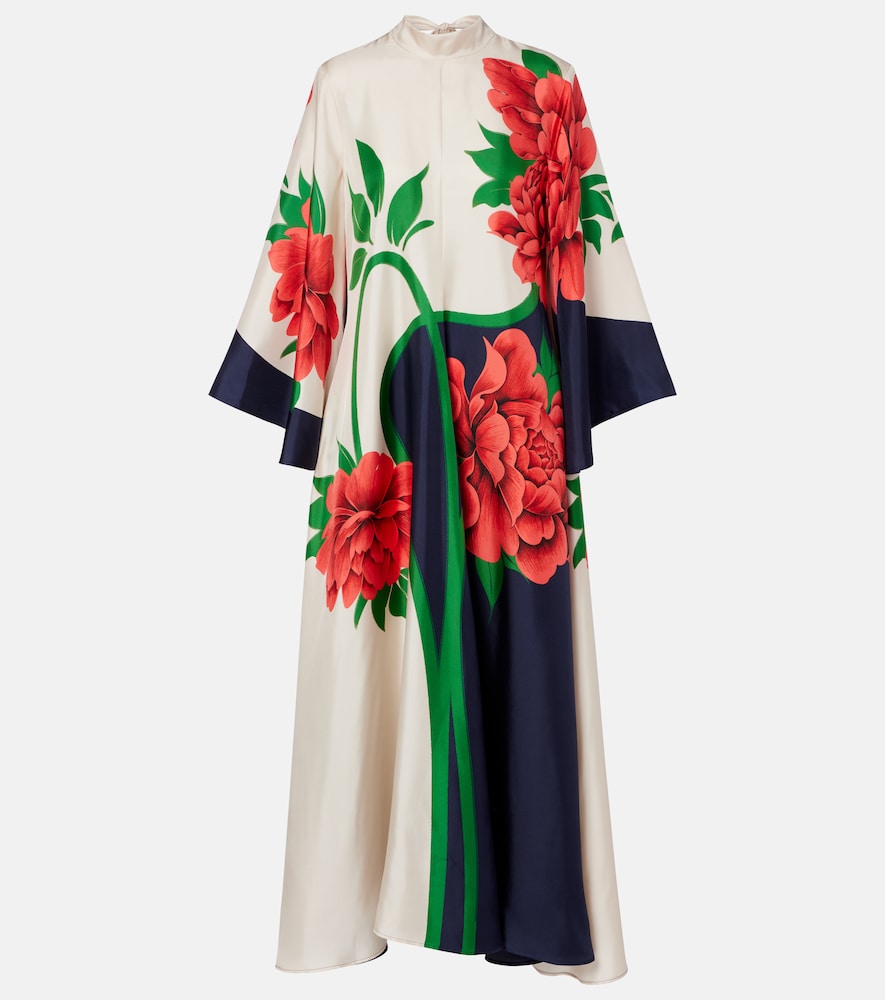 La Doublej Women's Multicoloured Magnifico Floral Silk Twill Maxi Dress UK Size 10 - Mytheresa