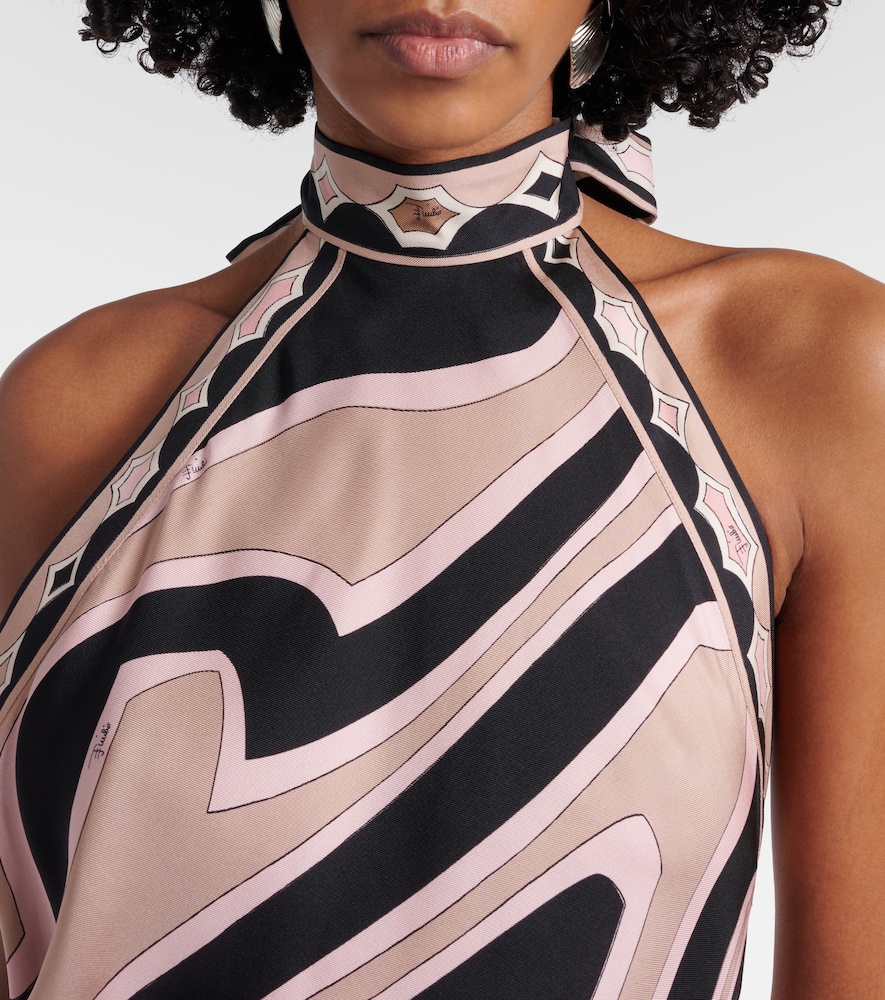  Pucci Pucci Midikleid Labirinto Aus Seiden-twill 