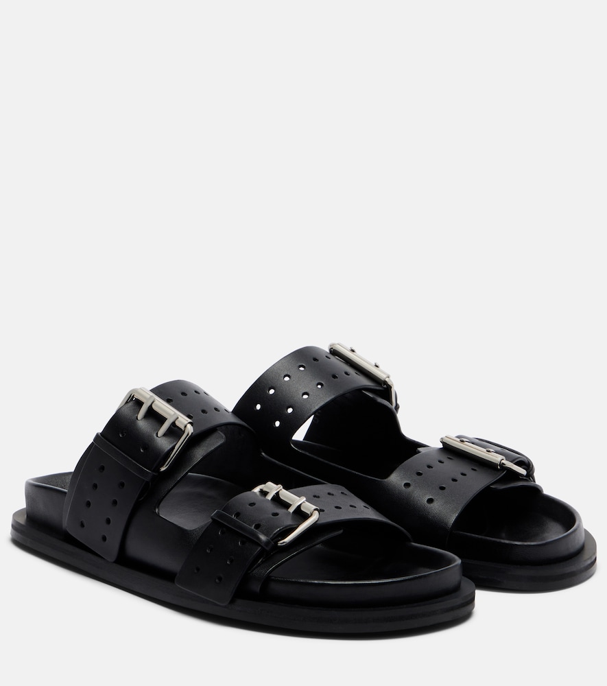 A.emery Women's Black Leon Leather Slides UK Size 6 - Mytheresa