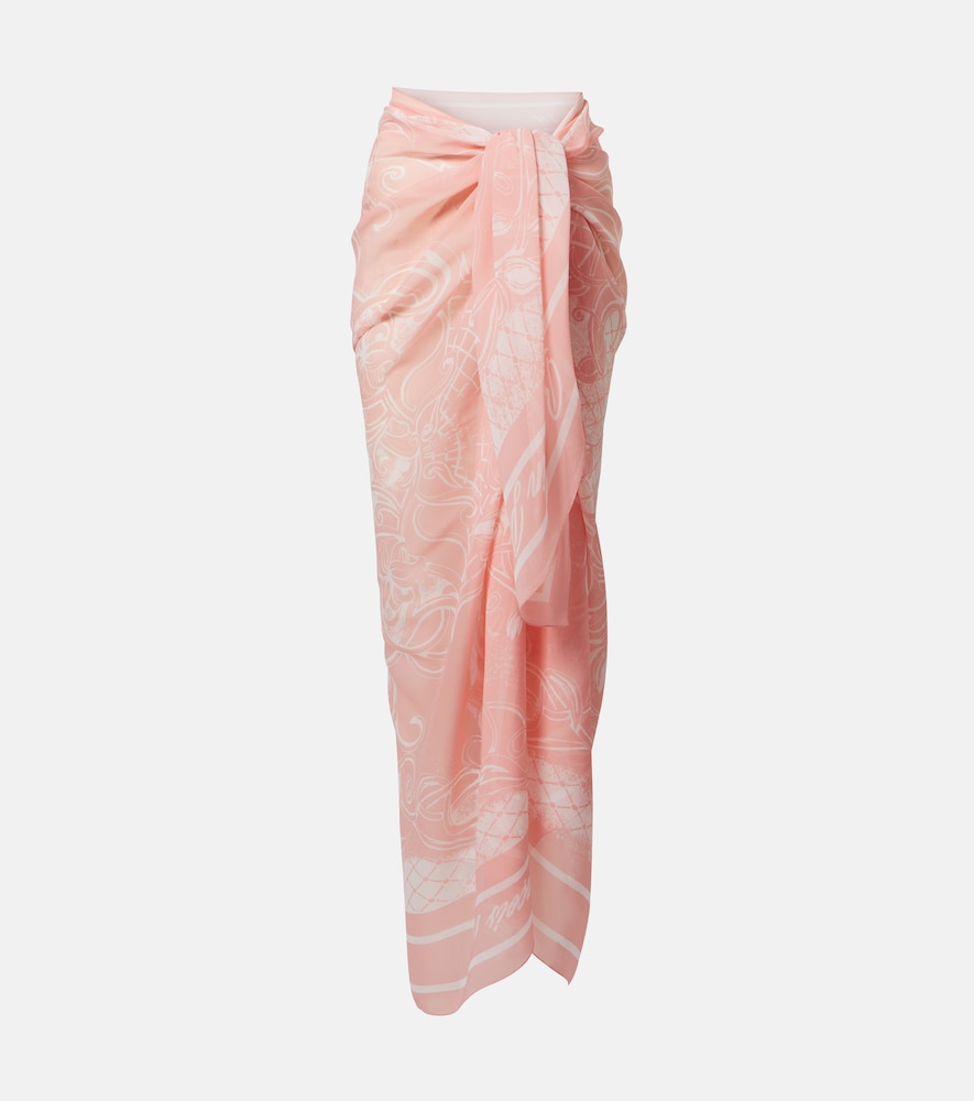 Bedrucktes Cover-up aus Seide