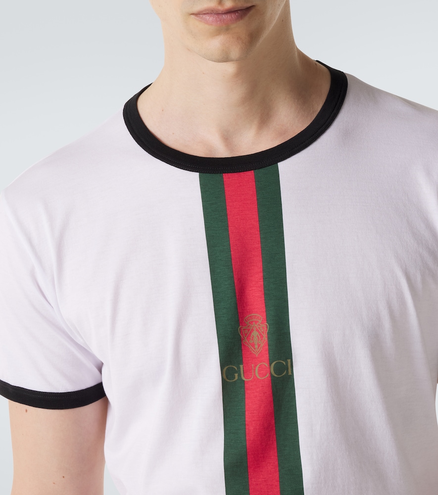  Gucci Gucci T-shirt Web Stripe Aus Baumwoll-jersey 