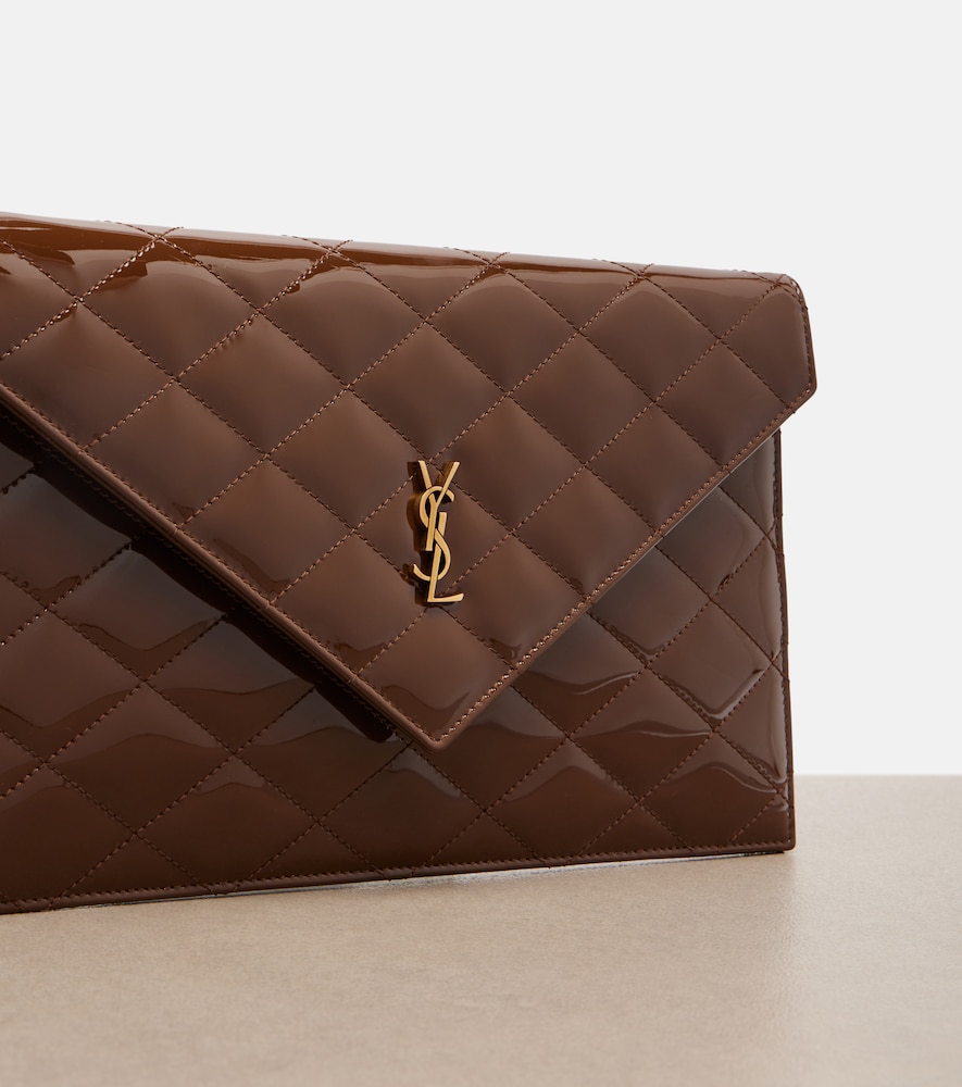  Saint Laurent Saint Laurent Clutch Paris Aus Lackleder 