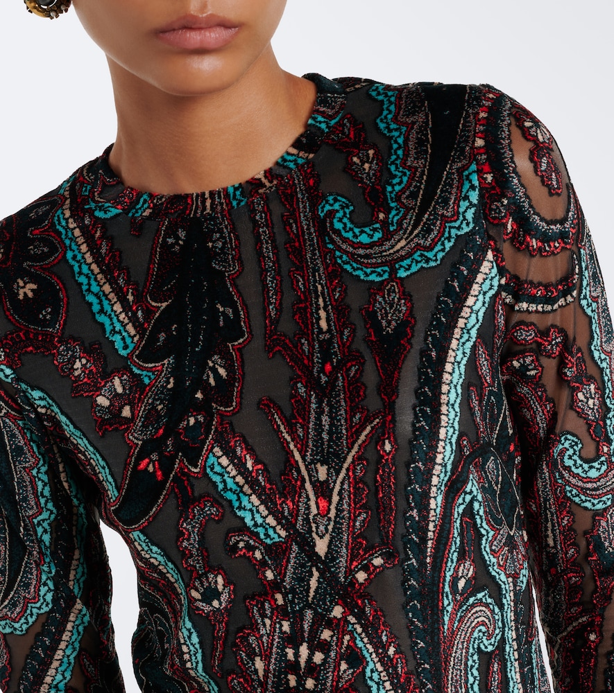 Patch-Appliqué Paisley Top