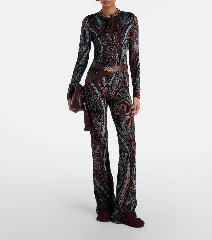 Patch-Appliqué Paisley Top