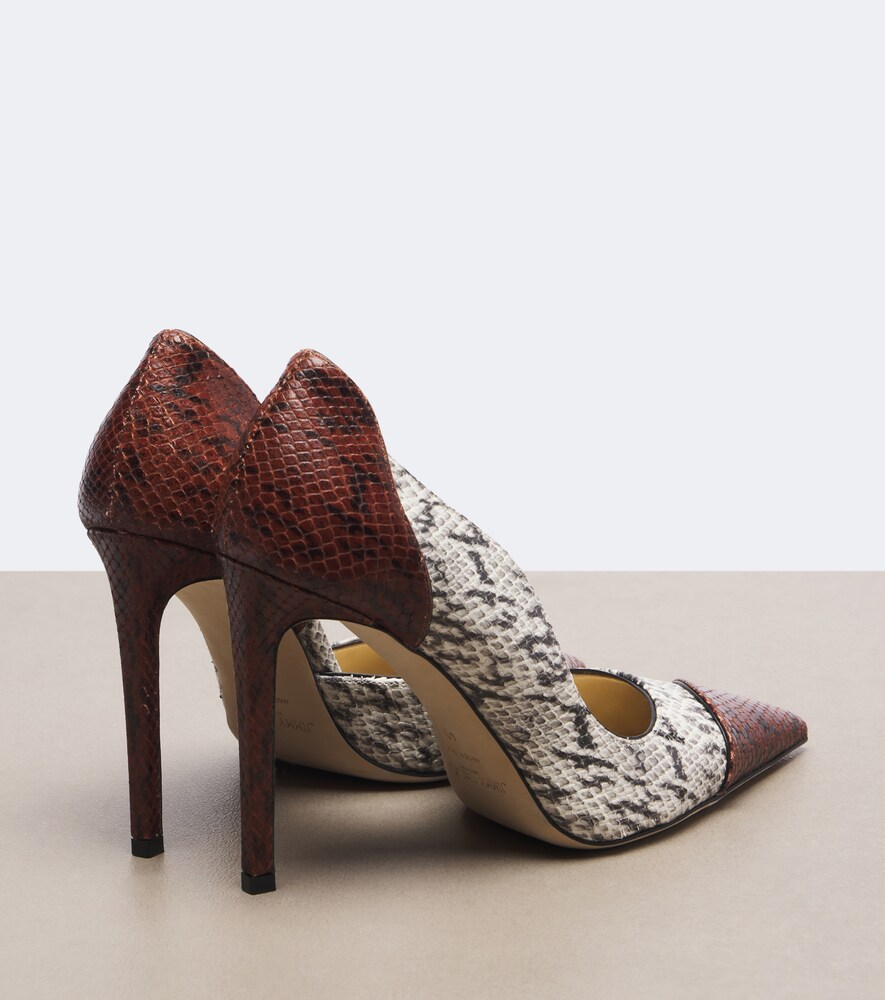 Brigitte Snake-Effect Pumps