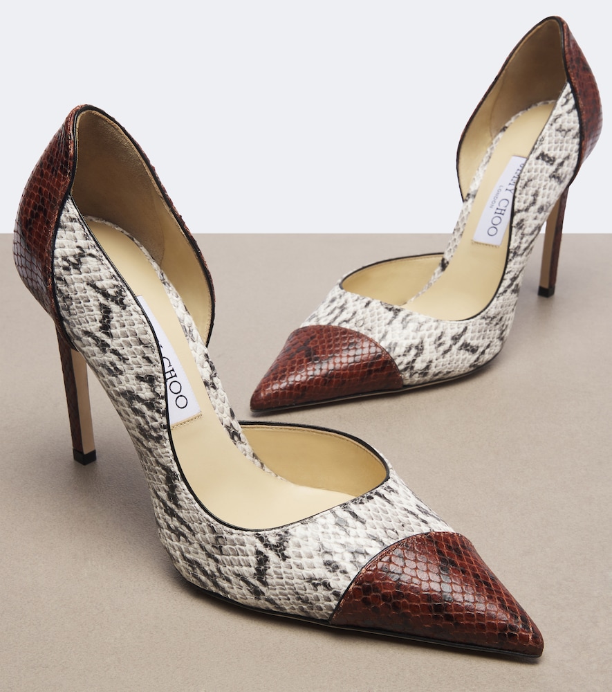 Brigitte Snake-Effect Pumps
